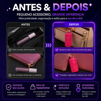💄 Porta Gloss – Chega de perder o seu gloss na bolsa! Tenha-o sempre à mão! ✨