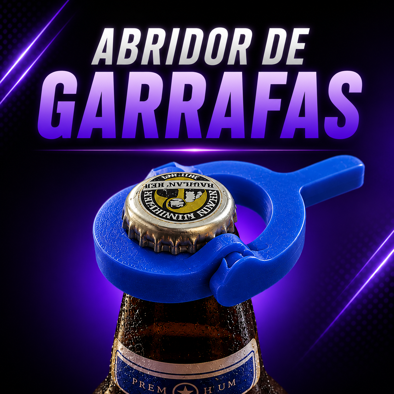 🍺 Abridor de Garrafa – Mais praticidade e segurança para abrir suas bebidas! ✨