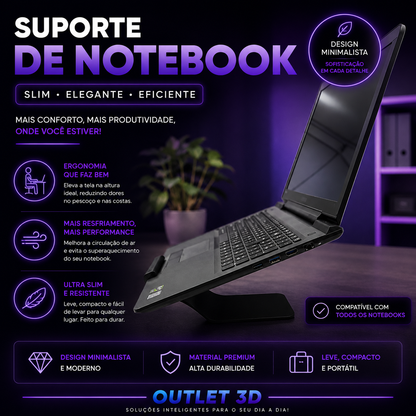 💻 Suporte para Notebook – Mais conforto e produtividade no seu dia a dia! ✨