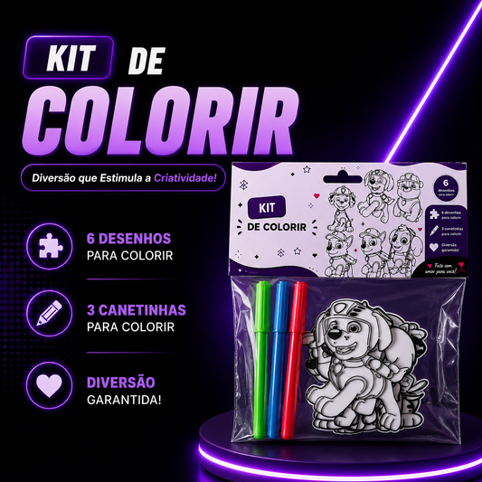 🎨 Kit de Colorir da Patrulha Pata: Menos Telas, Mais Diversão! 🐾